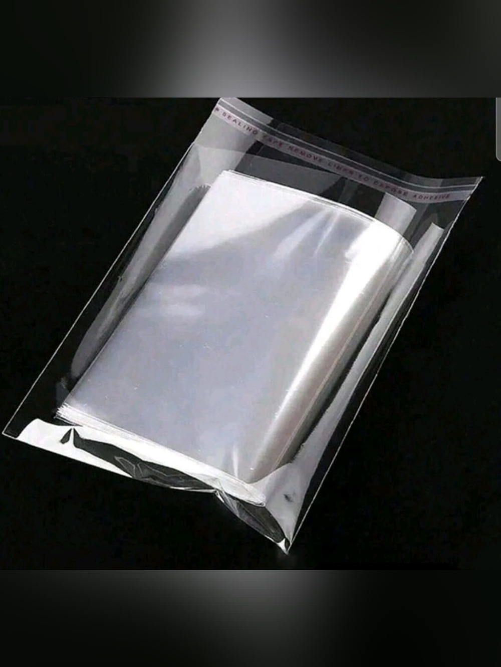 Clear 8x12 Self-Seal Polypropylene Bags - Pack of Flat Clear Bags Qty 20